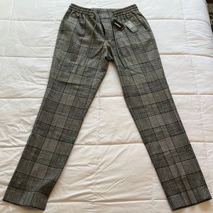 Express Extra Slim Plaid Drawstring Dress Pant